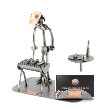 BARBECUE GRILLER MIT VISITENKARTEN-HALTER