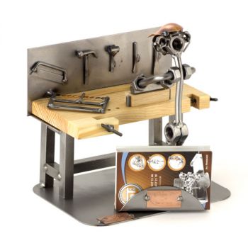 TISCHLER MIT VISITENKARTEN-HALTER