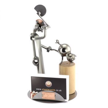 SCHLACHTER MIT BEIL MIT VISITENKARTEN-HALTER