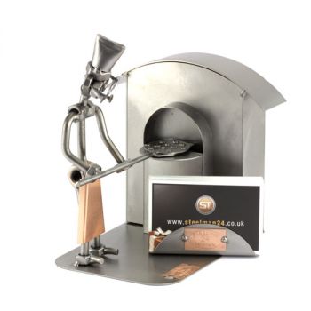 PIZZA-BÄCKER MIT VISITENKARTEN-HALTER