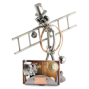 KAMINKEHRER MIT VISITENKARTEN-HALTER