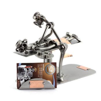 MASSEUR MIT VISITENKARTEN-HALTER