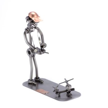 MODELLBAUER MIT HUBSCHRAUBER