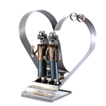 HOCHZEITSPAAR MANN+MANN MIT HERZ XXL