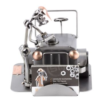 FAHRZEUGAUFBEREITER MIT VISITENKARTENHALTER